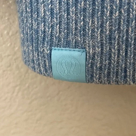 Lululemon Sweater Mens XS Blue Textured Knit Crewneck Coolmax Pullover M3ENFS - Picture 9 of 11